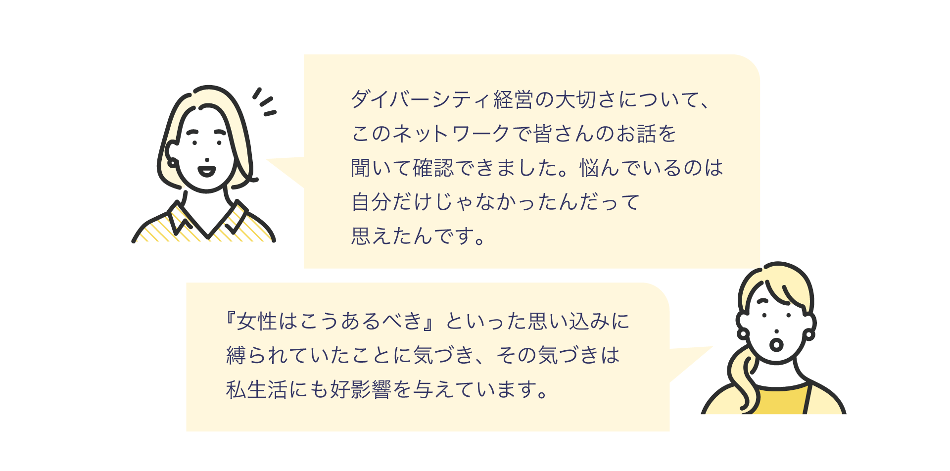 参加女性管理職の声例